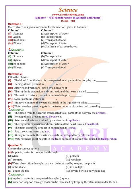 NCERT Solutions Class 7 Science Chapter 7 .